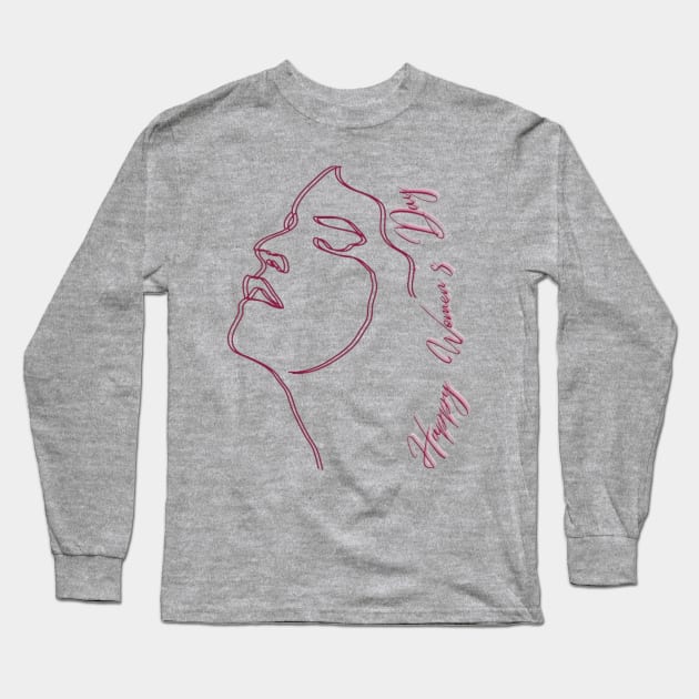 Happy Women's Day Long Sleeve T-Shirt by Alexander S.